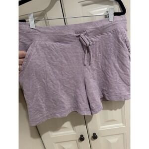 Womens 32 Degrees Cool Jersey Shorts Size‎ Large Mauve Drawstring Athletic EUC